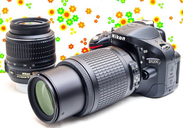 ニコン Nikon D5200☆スマホに送れる!☆ダブルレンズ!☆動画撮影可