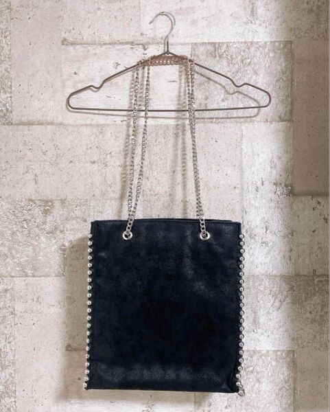 【ZARA】スエード スタッズボールチェーン ショルダーバッグ 【ザラ】
