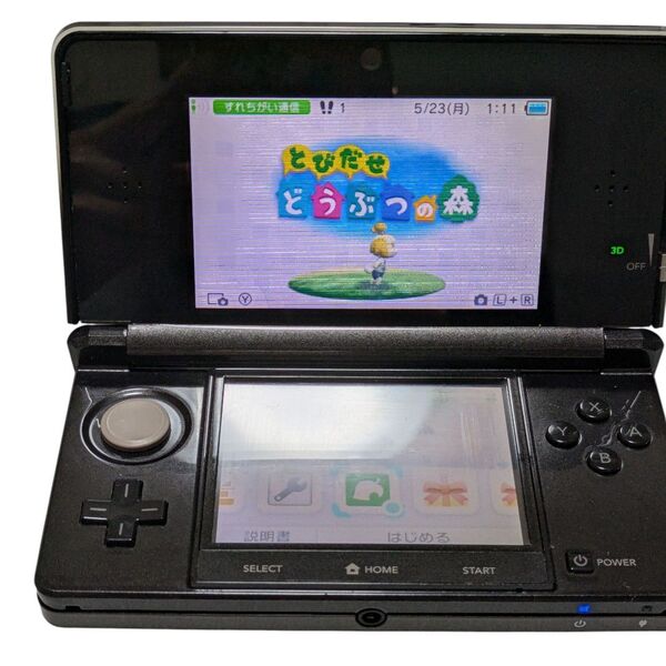 美品 ニンテンドー3DS コスモブラック 本体とびだせどうぶつの森 ポケモンバンク スターフォックス643D 任天堂