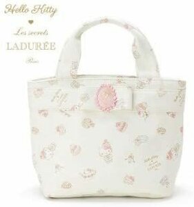 LADUREE 　ラデュレ　 ハローキティ　コラボ　 手提げ　バッグ　てさげ　テサゲ 新品 激レア 今では入手困難品 ホワイトデー にも最適です