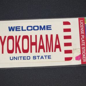 LICENSE PLATE STICKER 横浜 アメリカ合衆国 耐水・耐光