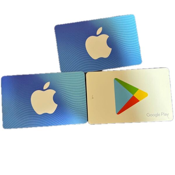 Apple Gift Card2枚 Google Play1枚 計3枚セット