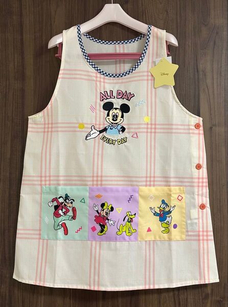 新品 ディズニー ミッキー エプロン 保育士