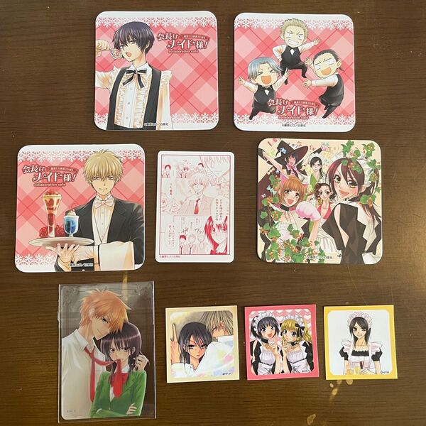 会長はメイド様! コラボカフェ コースター ステッカー クリアカード