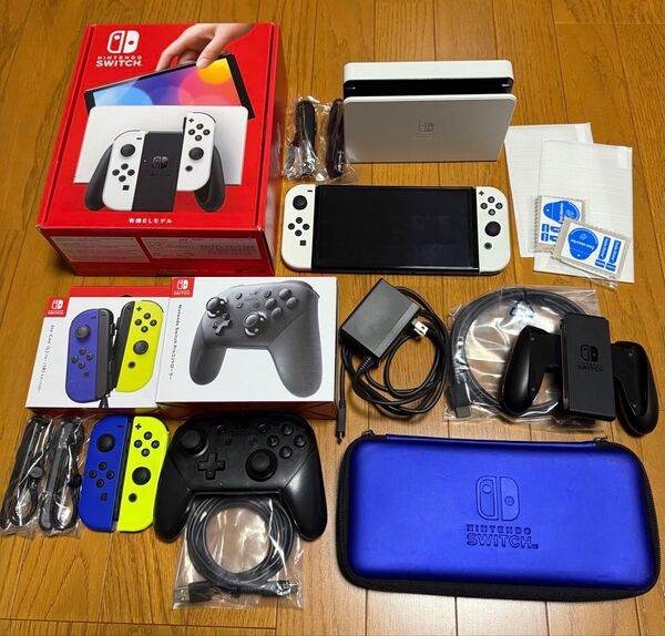 Nintendo Switch 有機ELモデル ニンテンドースイッチ プロコン Proコントローラー Joy-Con +ケースなど
