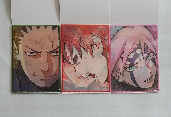 NARUTO miniクリアファイルコレクション 我愛羅 シカマル サクラ ジャンボカードダス
