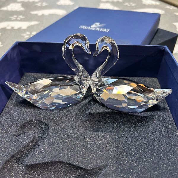 スワロフスキー スワンのはばたき 白鳥 美品 廃盤品 SWAROVSKI 置物