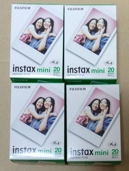 チェキ用フィルム 20枚入り4箱セット 合計80枚 INSTAX MINI JP2 富士フイルム