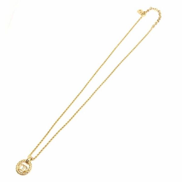 Christian Dior クリスチャンディオール ゴールド ロゴ ネックレス