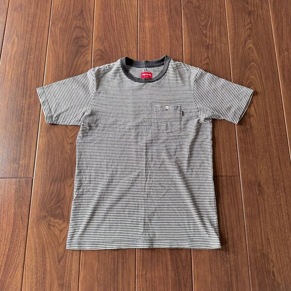 美品 Supreme シュプリーム ポケットT ボーダー Tシャツコットン100%