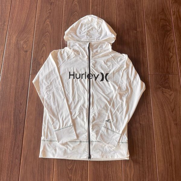 極美品 Hurleyハーレー ラッシュガード パーカー ジャケット 水着 ホワイト