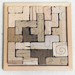 木製パズル どうぶつ 積み木 木工工房