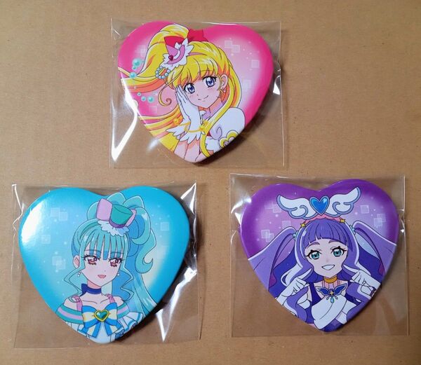 プリキュア タワレコ ハート 缶バッジ キュアミラクル キュアリリアン キュアマジェスティ 3種