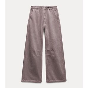 ZARA TRF HIGH-RISE WIDE-LEG デニムパンツ
