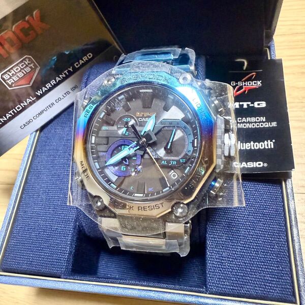カシオ CASIO G-SHOCKMTG-B2000YST-1AJR 電波ソーラー モバイルリンク 黒 デイト表示 ラバーベルト