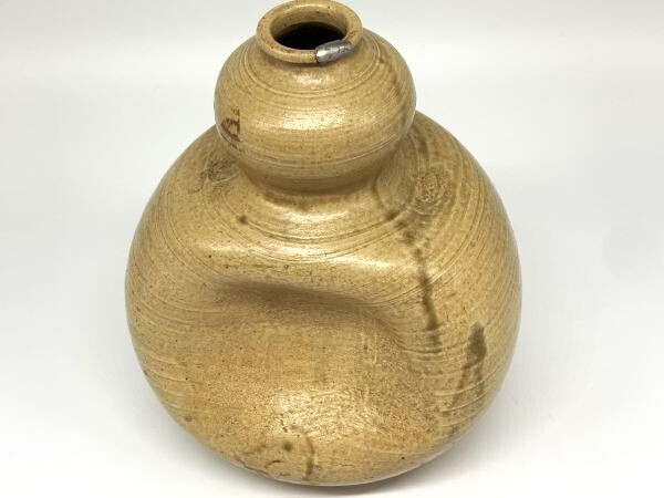 寿山作 比古焼茶入 共箱