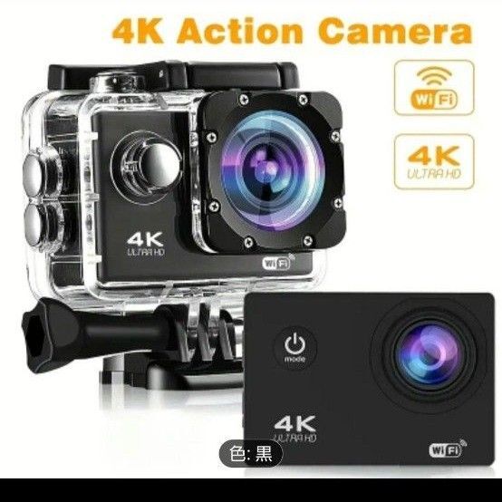 【新品】4K アクションカメラ本体 防水 30FPS 水中撮影 ドラレコ HD ドライブレコーダー 水中 スポーツ 小型