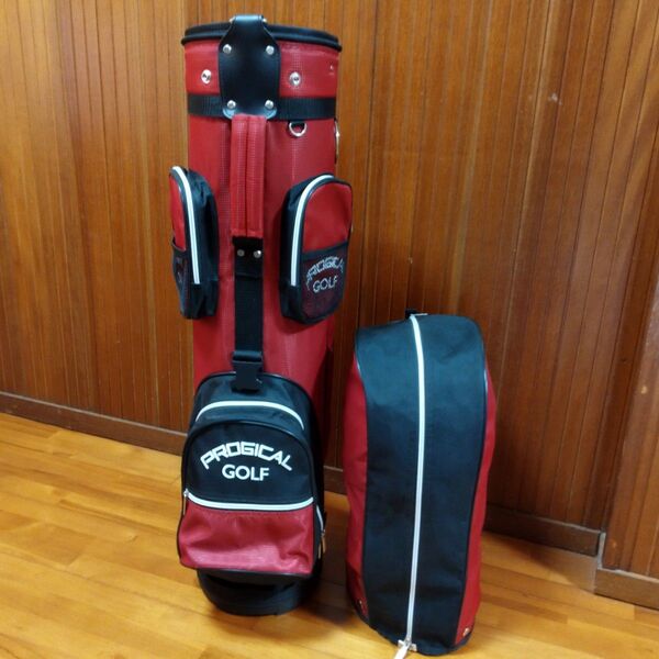 PRODIGAL GOLF キャディバッグ レッド/ブラック☆収納、便利、抜群!