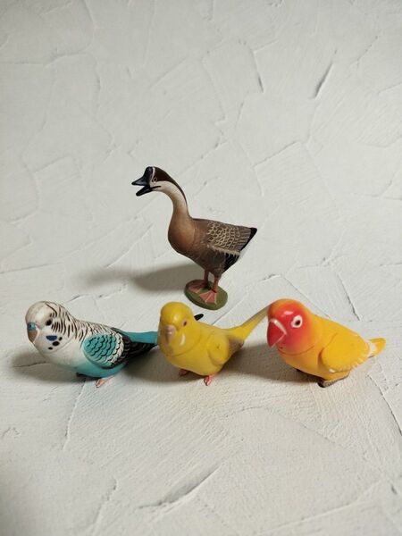 チョコエッグ インコ ガチョウ フィギュア ミニチュア 鳥 置物 収集