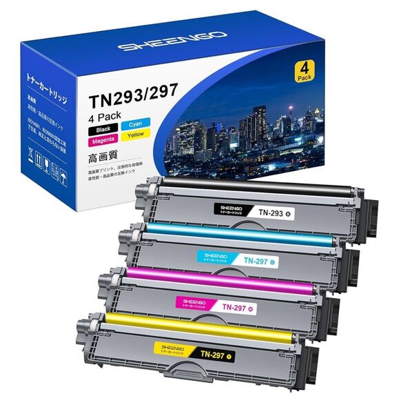 TN-293/297 互換トナーカートリッジ brother用 4色 対応型番:HL-L3230CDW MFC-L3770CDW