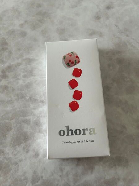 ohora オホーラ セミキュアジェル ネイルシールフット足さくらんぼチェック