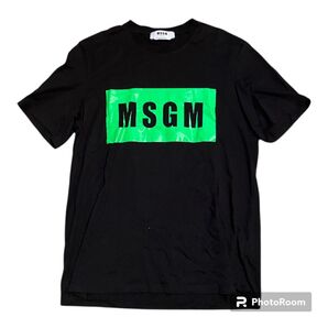 MSGM Tシャツ ブラック ロゴ入り