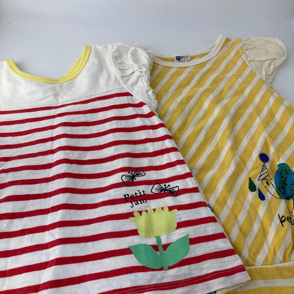 女の子 半袖 トップス Tシャツ セット petit jam 120