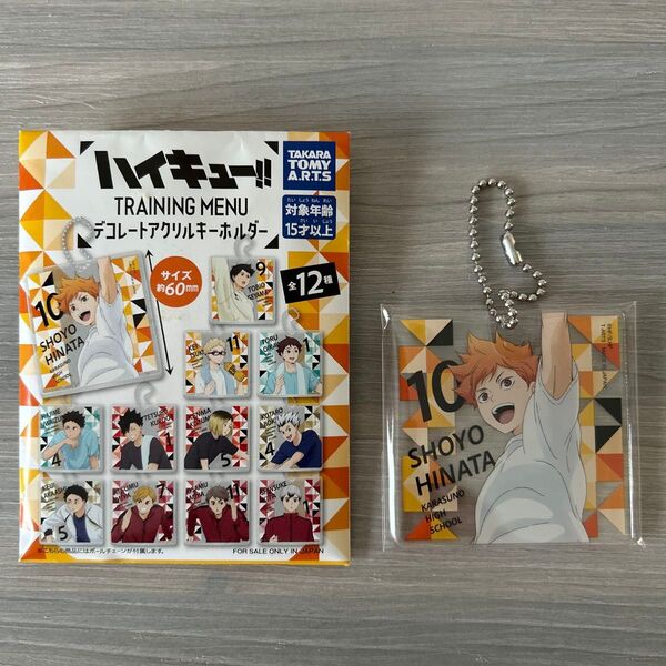 ハイキュー!!トレーニングメニュー デコレートアクリルキーホルダー 日向翔陽