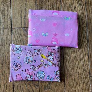新品 大容量 2個セット キャラクター エコバッグ エコバック ナイロントート