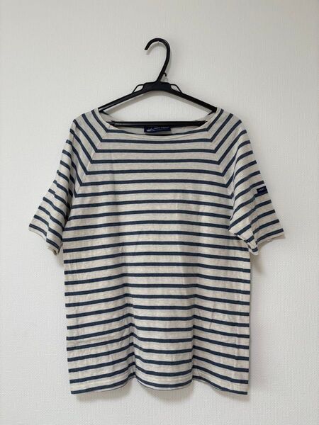 SAINTJAMES ピリアック ホワイト セントジェームス ボーダー カットソー Tシャツ ネイビー 半袖