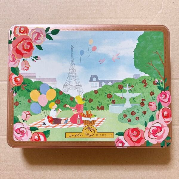 サブレミシェル ガトーミシェル 空き缶 小物入れ お菓子 クッキー缶