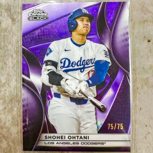 TOPPS Chrome BLACK 2025 大谷翔平 世界75枚限定 シリアル ラストナンバー パラレル ドジャース