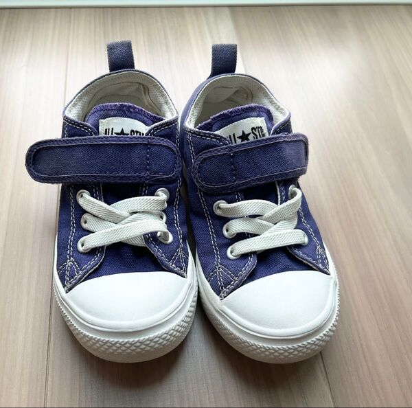 CONVERSE キッズ スニーカー パープル マジックテープ 17cm