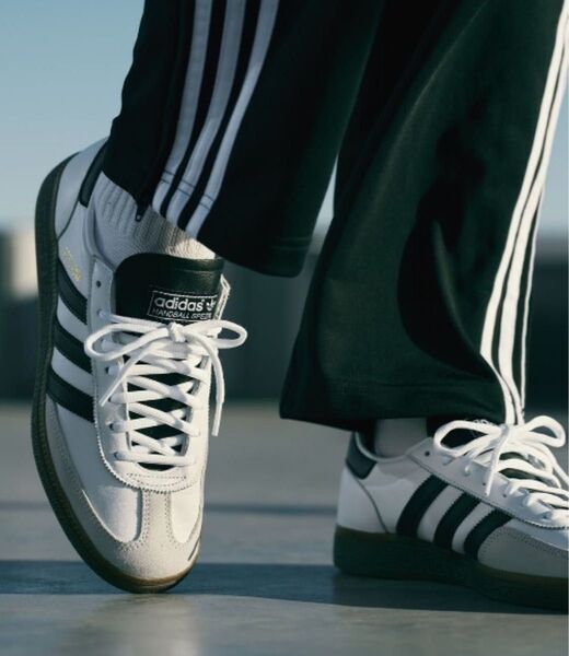 正規adidasアディダスオリジナルス★人気!SPEZIALスペツィアル/本革ハンドボールスニーカー★ホワイト白黒/23.5cm