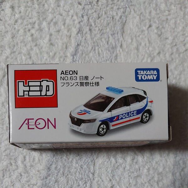 NO.63 日産 ノート フランス警察仕様 AEON オリジナル トミカ