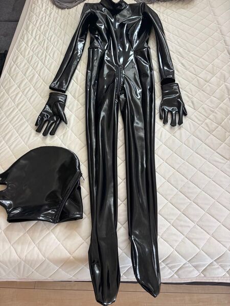 キャットスーツ マスク グローブ Ba2 RUBBER(バァニーラバー) コスプレ衣装 エナメル ラバー