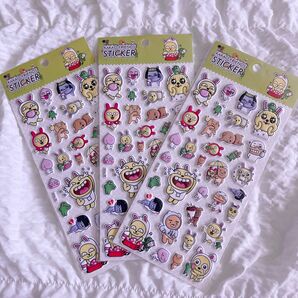 カカオフレンズ ぷくぷく シール 3セット