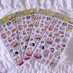 カカオフレンズ ぷくぷく シール 4セット