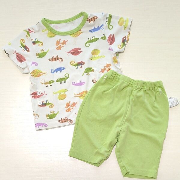 UNIQLO ユニクロ 半袖 パジャマ グリーン 80