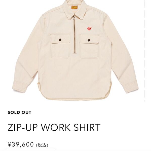 human made ZIP-UP WORK SHIRT S ヒューマンメイド 長袖 シャツ