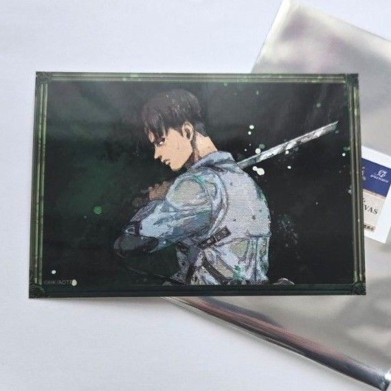 進撃の巨人 戦う背中 トレーディング ブロマイド リヴァイ兵長 qrunge CANVAS