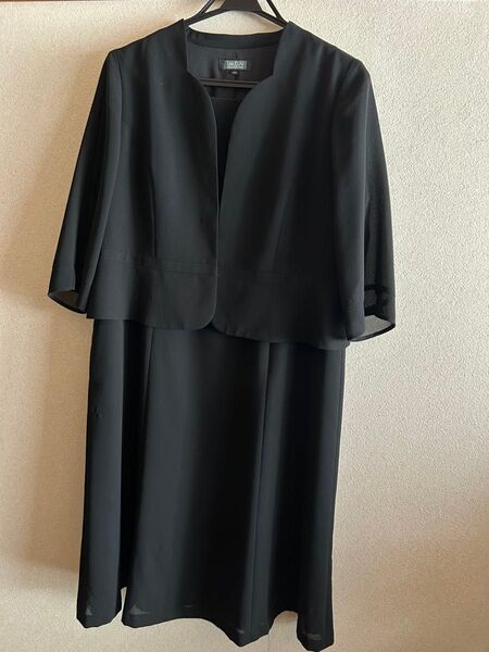 喪服 礼服 オールインワン ワンピース ブラックフォーマル 黒 大きいサイズ 17号 夏服