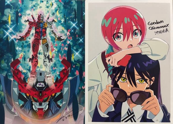 【B6サイズイラストカード】第5弾:マチュ&ニャアン/第7弾:ガンダム(GQX版)&GQuuuuuuX→200円引クーポン利用OK