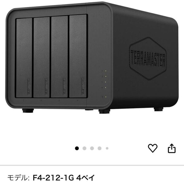 TERRAMASTER F4-212-1G 4ベイ NAS テラマスター