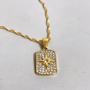 在庫処分 ネックレス クロス 十字架 ストーン 金属アレルギー対応 316L サージカルステンレス製 錆びない色褪せない