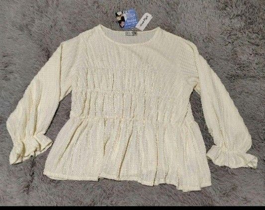 新品 しまむら Hina Style シャーリング プルオーバー