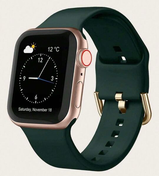 ダークグリーン シリコンスポーツバンド AppleWatch 49/46/45/44/42mm