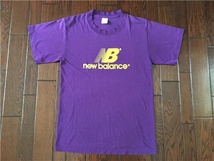 ビンテージ ニューバランス ＮＥＷ ＢＡＬＡＮＣＥ Ｔシャツ パープル イエロー シングルステッチ レア ８０ｓ ８０年代 両面プリント_画像2