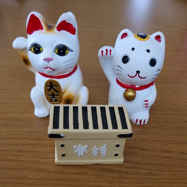 商売繁盛 招き猫 陶器製 開運 置物