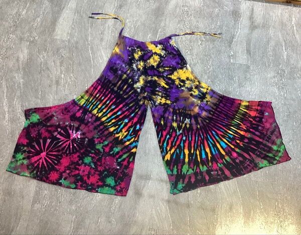 タイダイ柄 ワイドパンツ カラフル エスニック アジアン